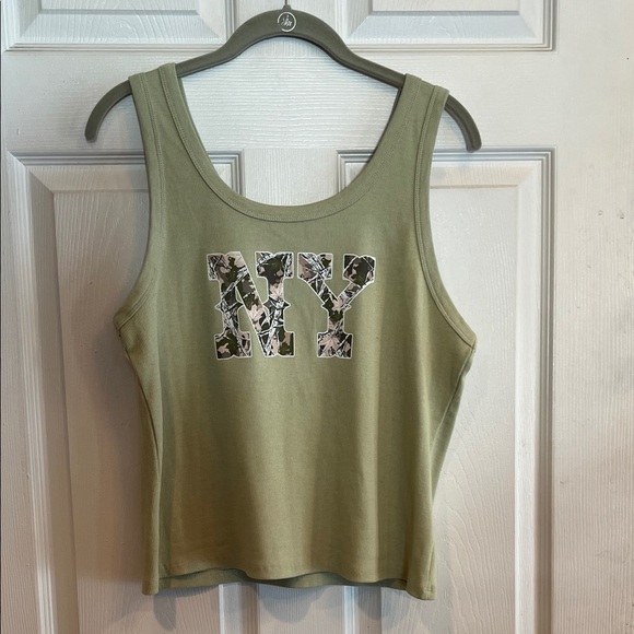 Rebellious One Tops - Rebellious One Sage NY Graphic Tank Top